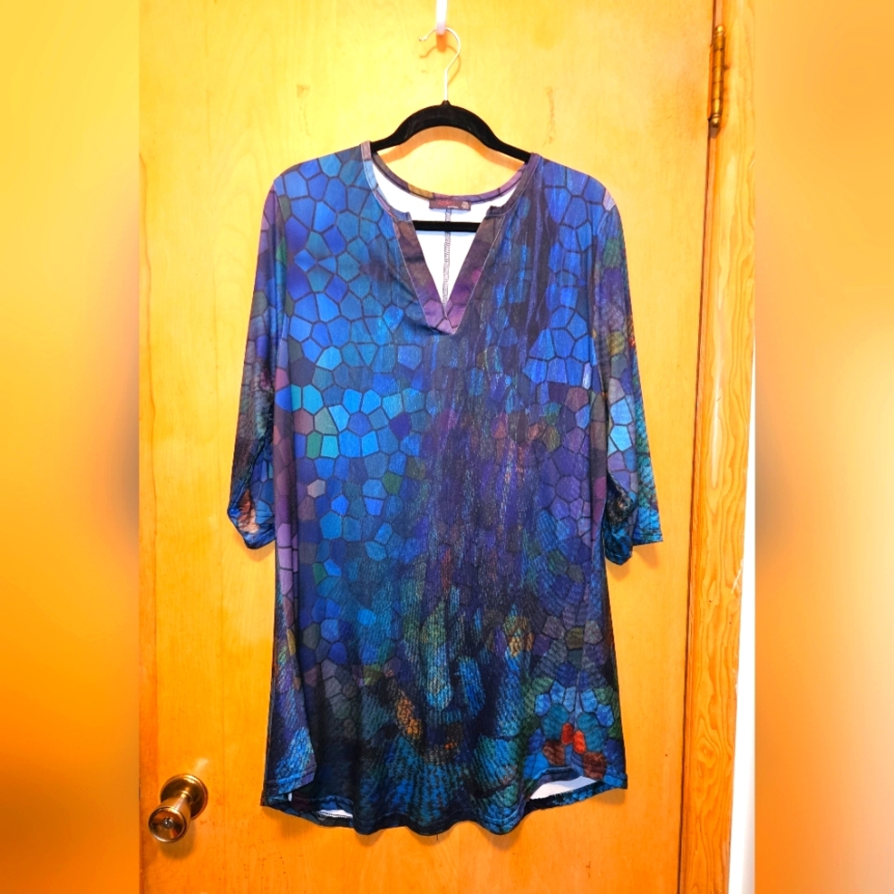 Women's Stained Glass Pattern Tunic Top